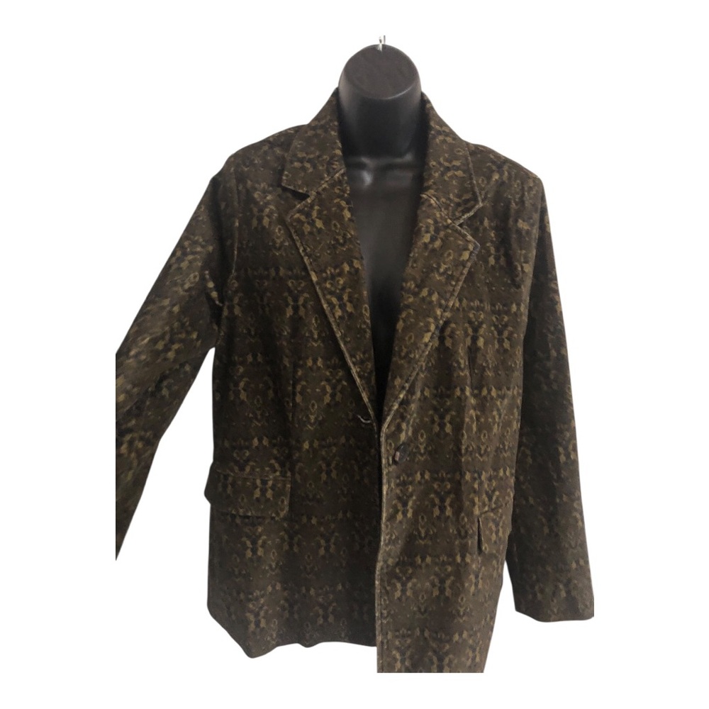 DRIFTWOOD Brown Patterned Blazer Jacket